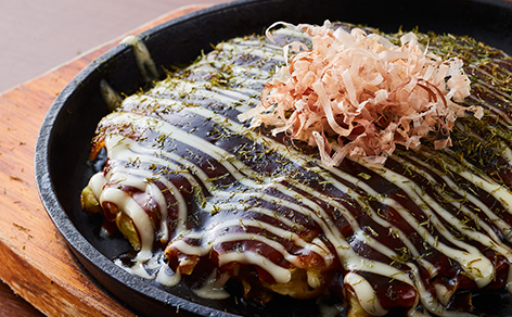 大阪名物-お好み焼き写真